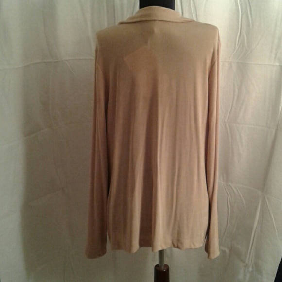 Citiknit L Flyaway Tie Front Jacket Cardigan Stretchy NEW Tan - Picture 5 of 7
